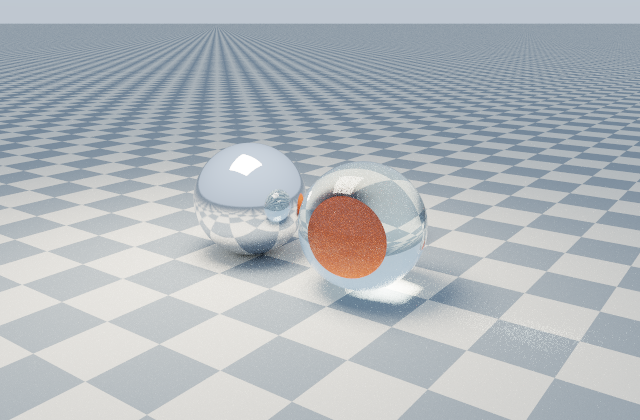 Three spheres rendered by model-written Python code, no image model involved